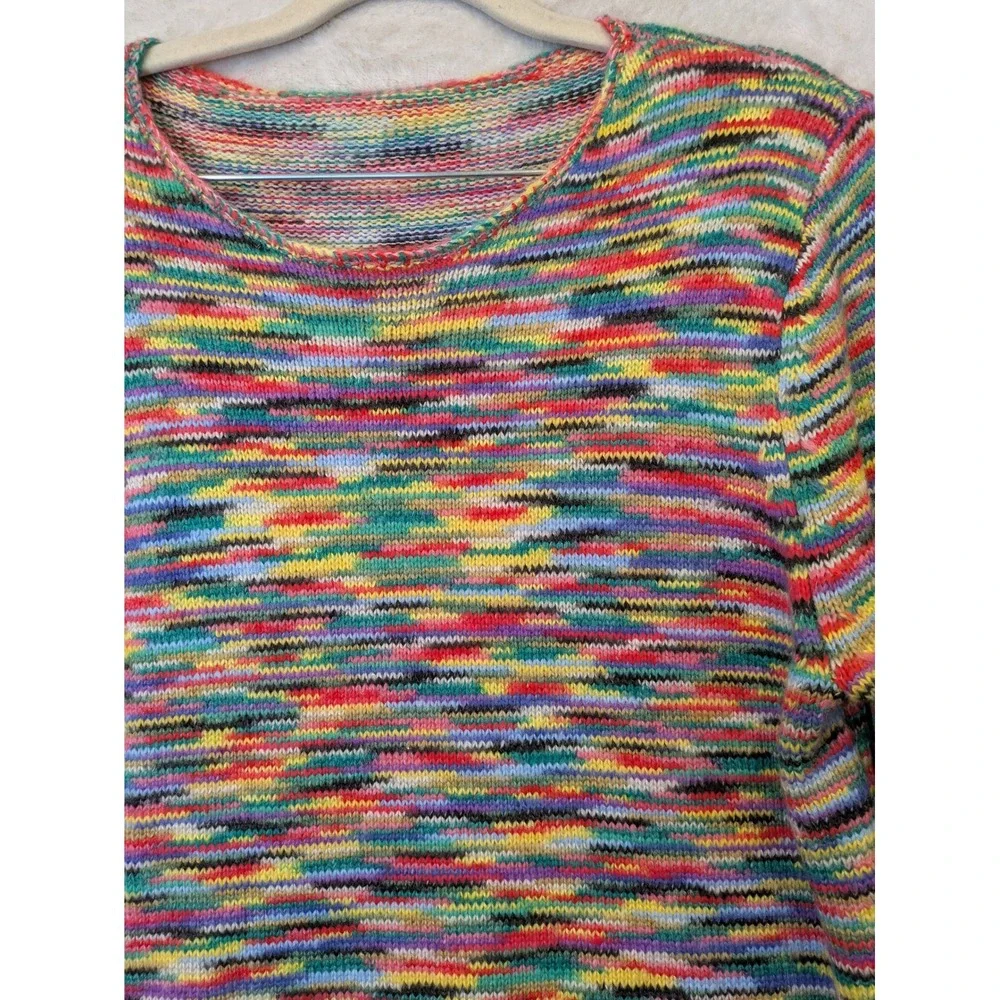 Unbranded‎ Sweater Women's M Multi-Color Space Dye Rainbow Knit